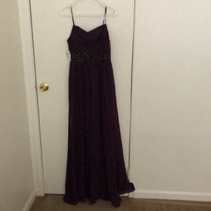 NWT Windsor Rhinestone Purple Lace Prom dress